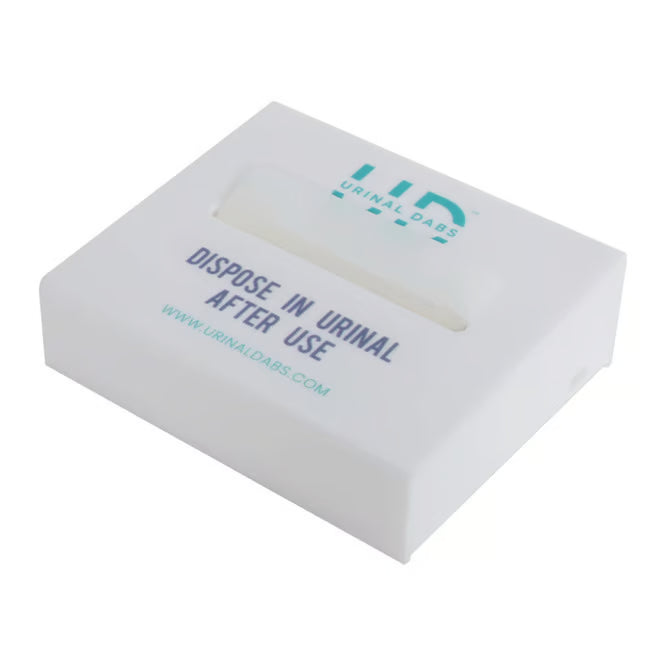 Urinal Dabs wall mount dispenser for men’s restroom hygiene